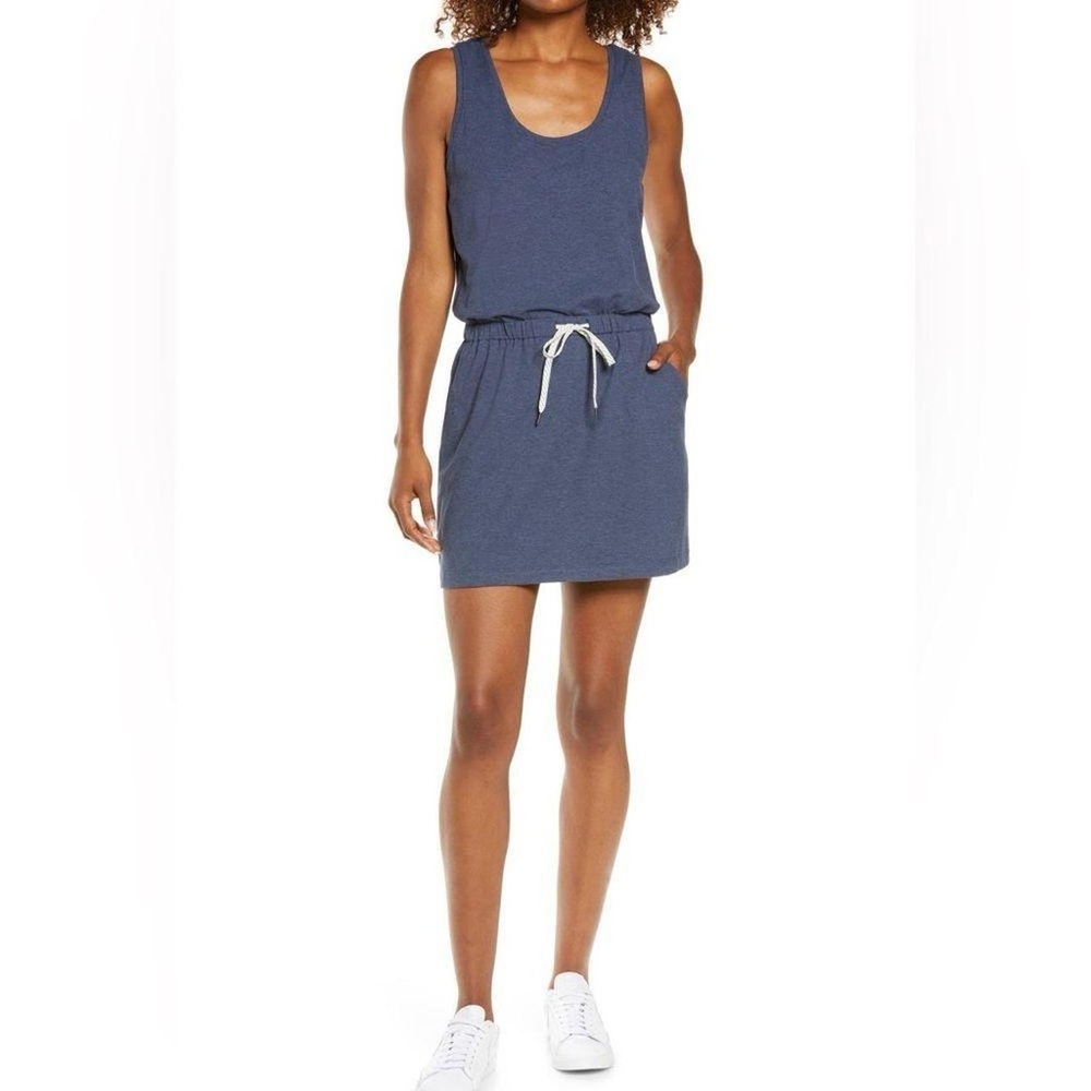 Zella Gwen Ponte Knit Tencel Modal Drawstring Tank Dress, Size Medium